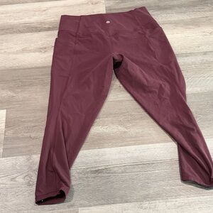 Athleta Burgundy High-Rise Leggings
